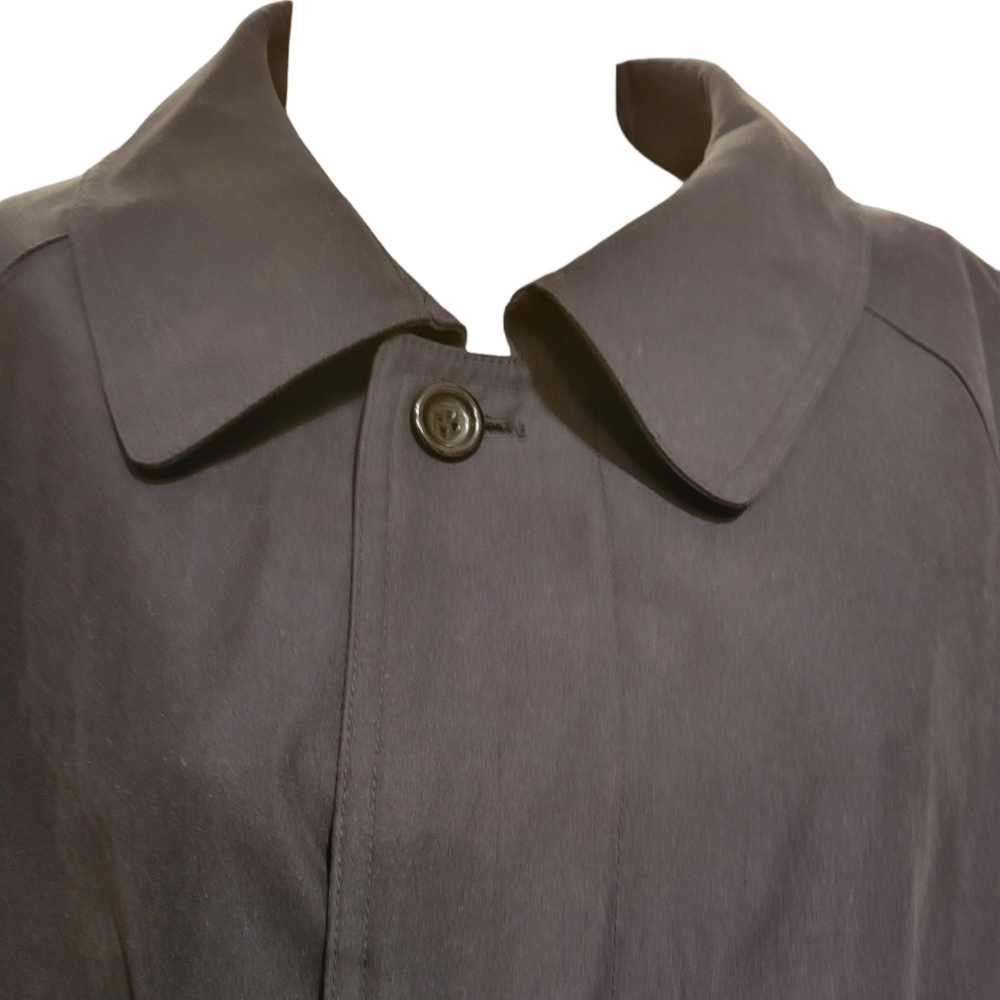 Christian Dumas 42 Trench Coat Dark Gray